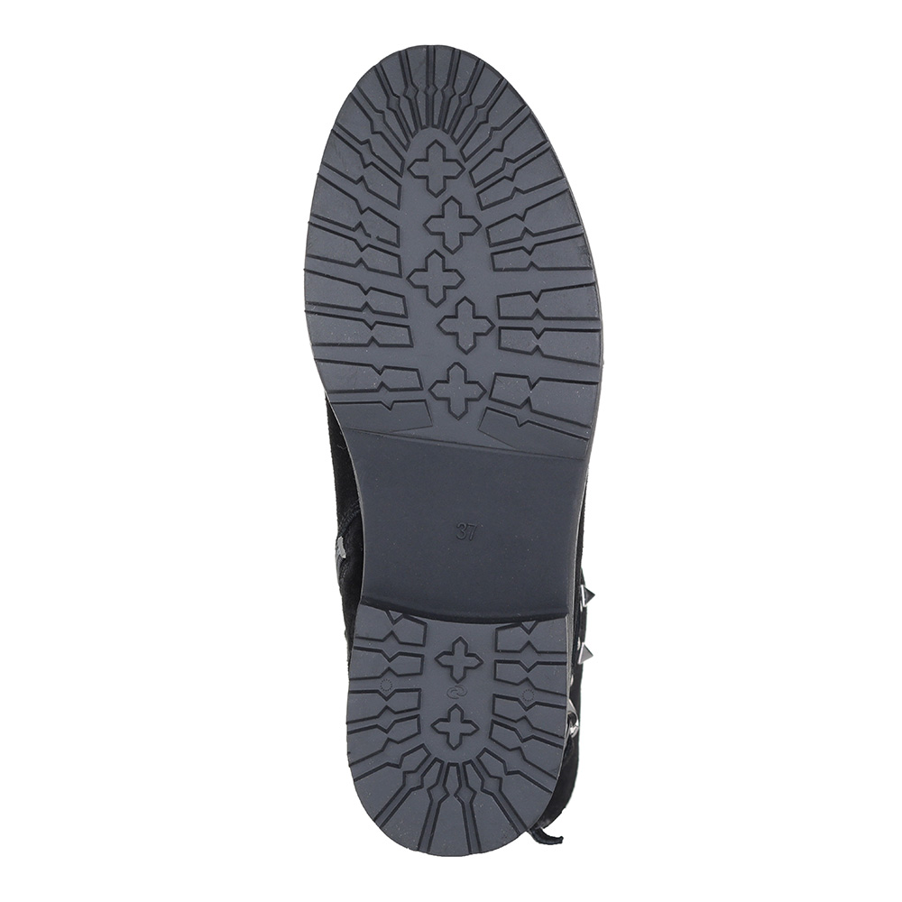 Черные ботинки с декоративным ремешком Respect