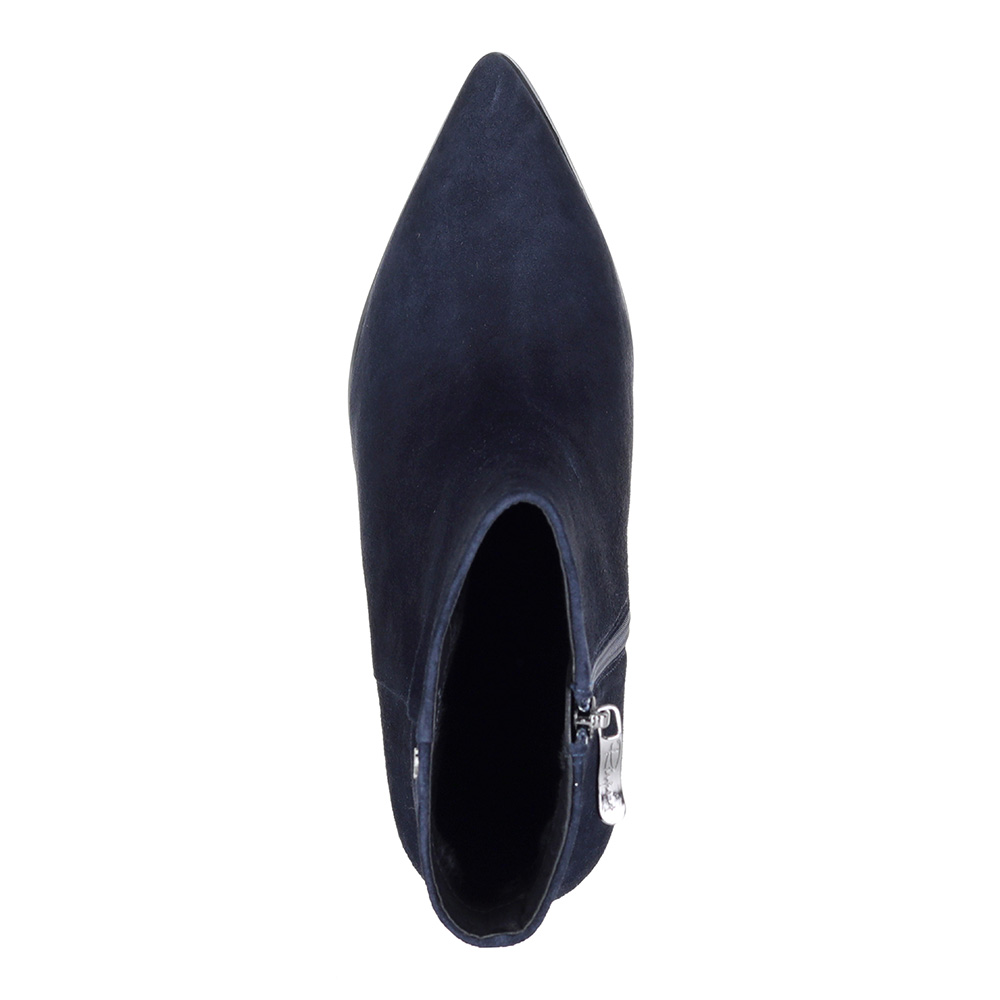 Синие ботильоны из велюра Respect