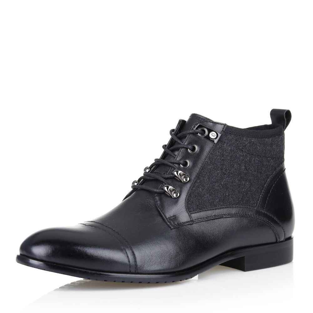 Кожаные ботинки чёрного цвета Respect