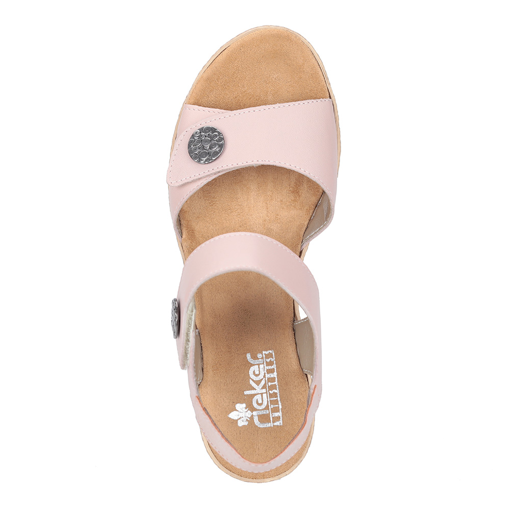 Розовые босоножки Rieker