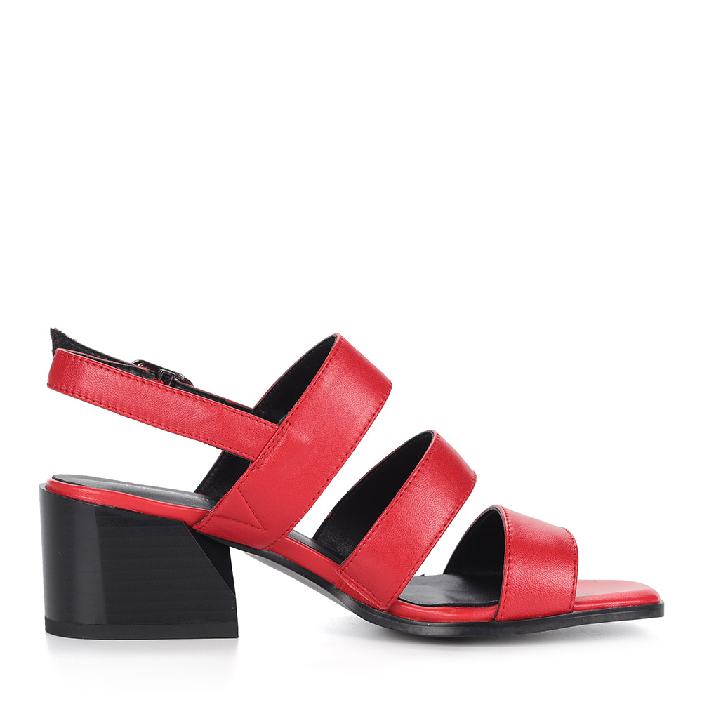 Красные босоножки на каблуке Respect