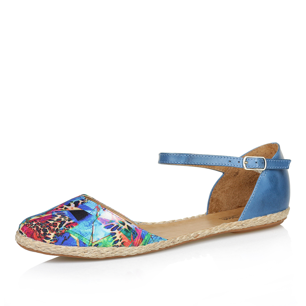 Голубые босоножки с цветочным принтом Respect