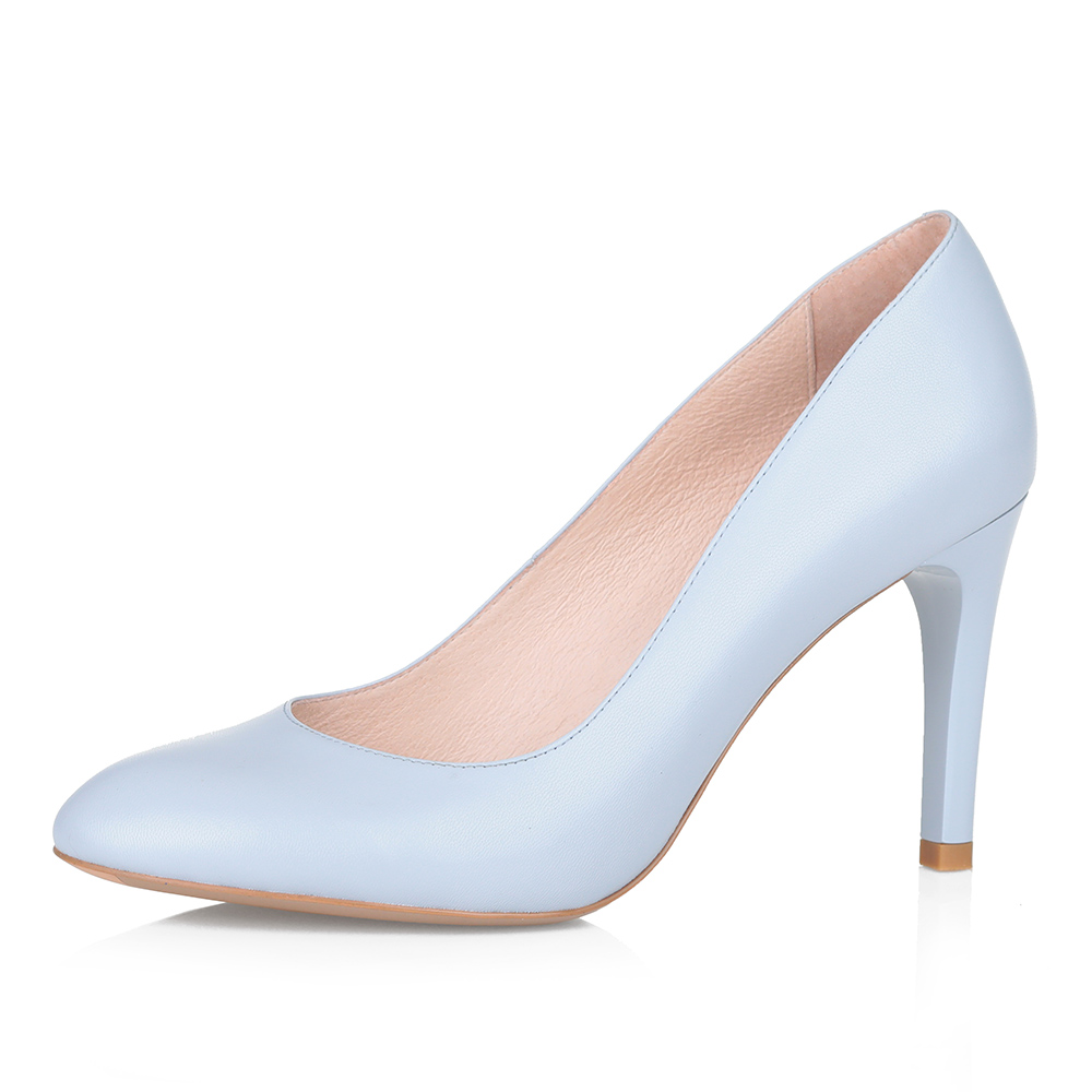 Голубые лодочки на высоком каблуке Respect