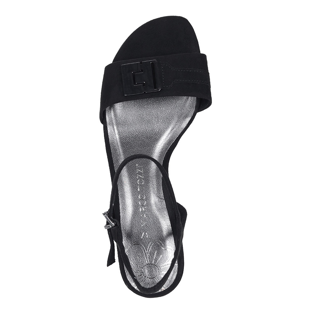 Черные босоножки из текстиля Marco Tozzi