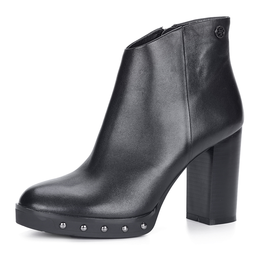 Черные ботильоны из кожи Respect