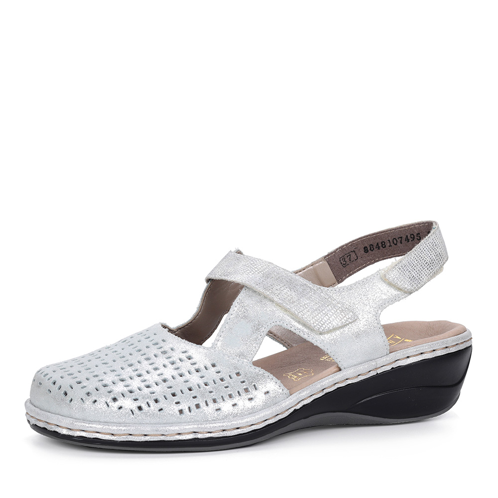 Кожаные босоножки с закрытым носом Rieker