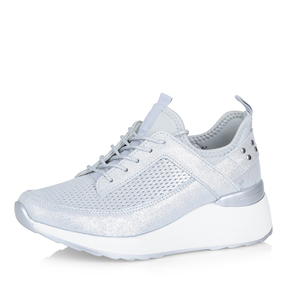 Серые кожаные кроссовки Respect