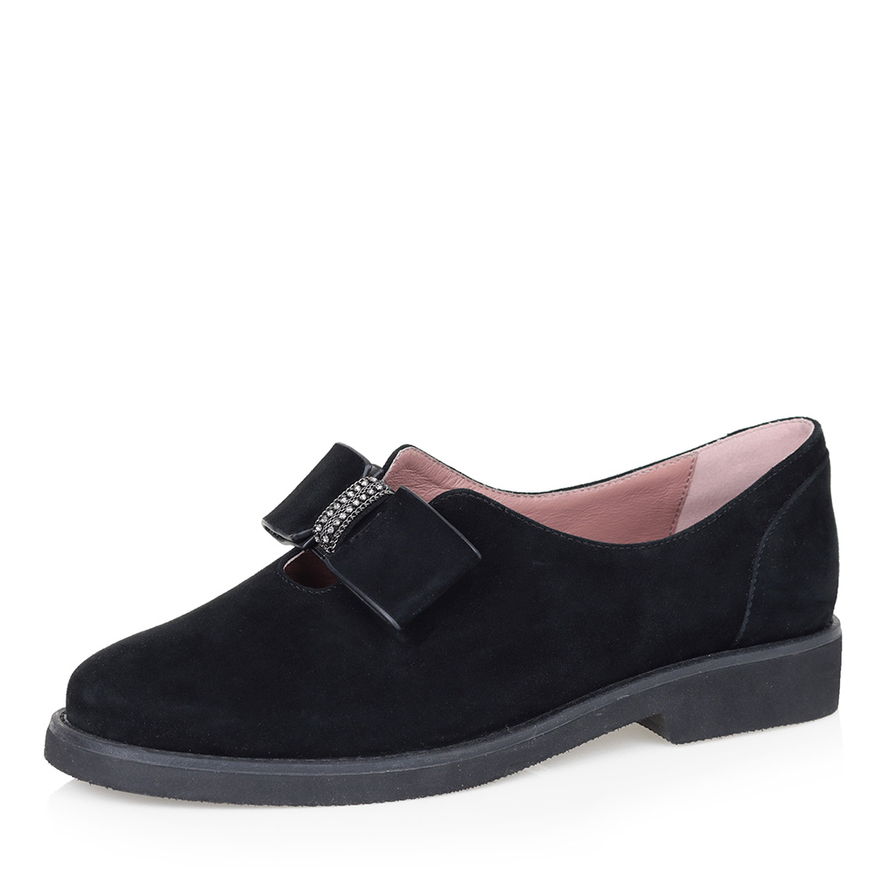 Черные туфли с плоским бантом Respect