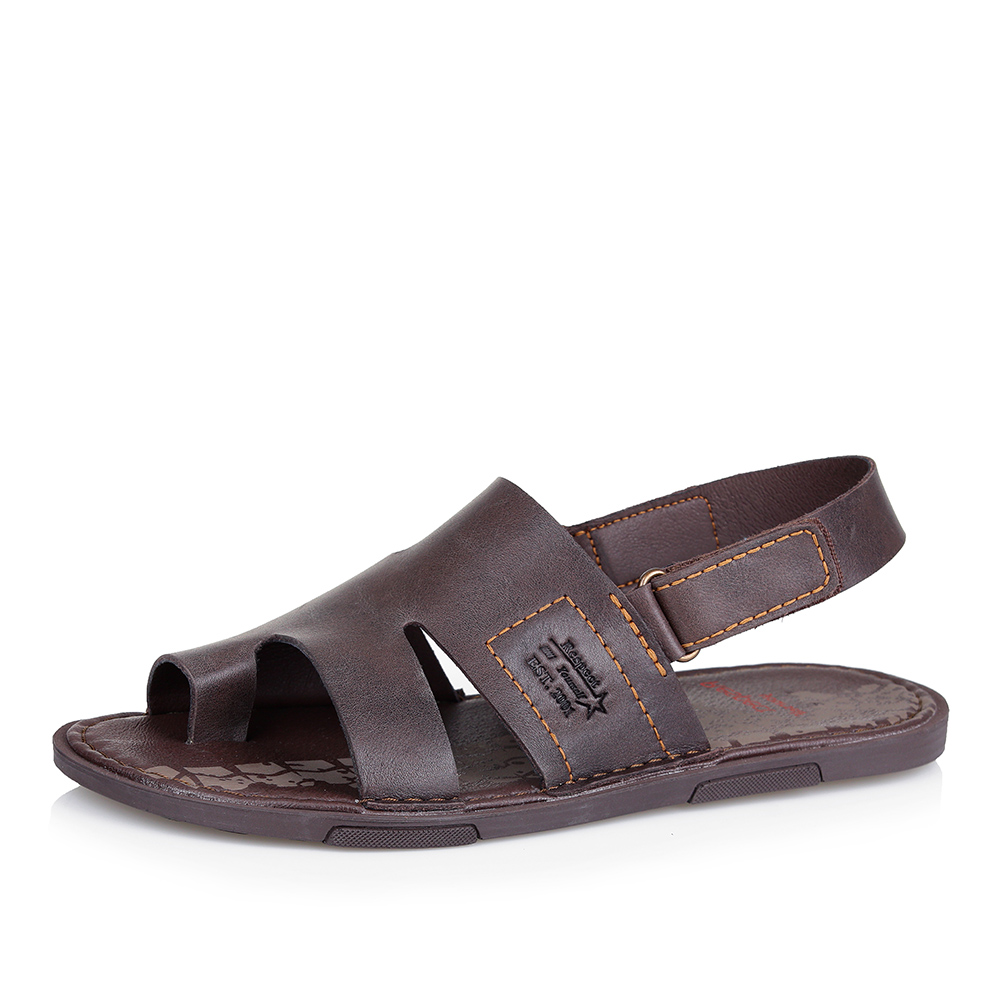 Коричневые кожаные сандалии Respect