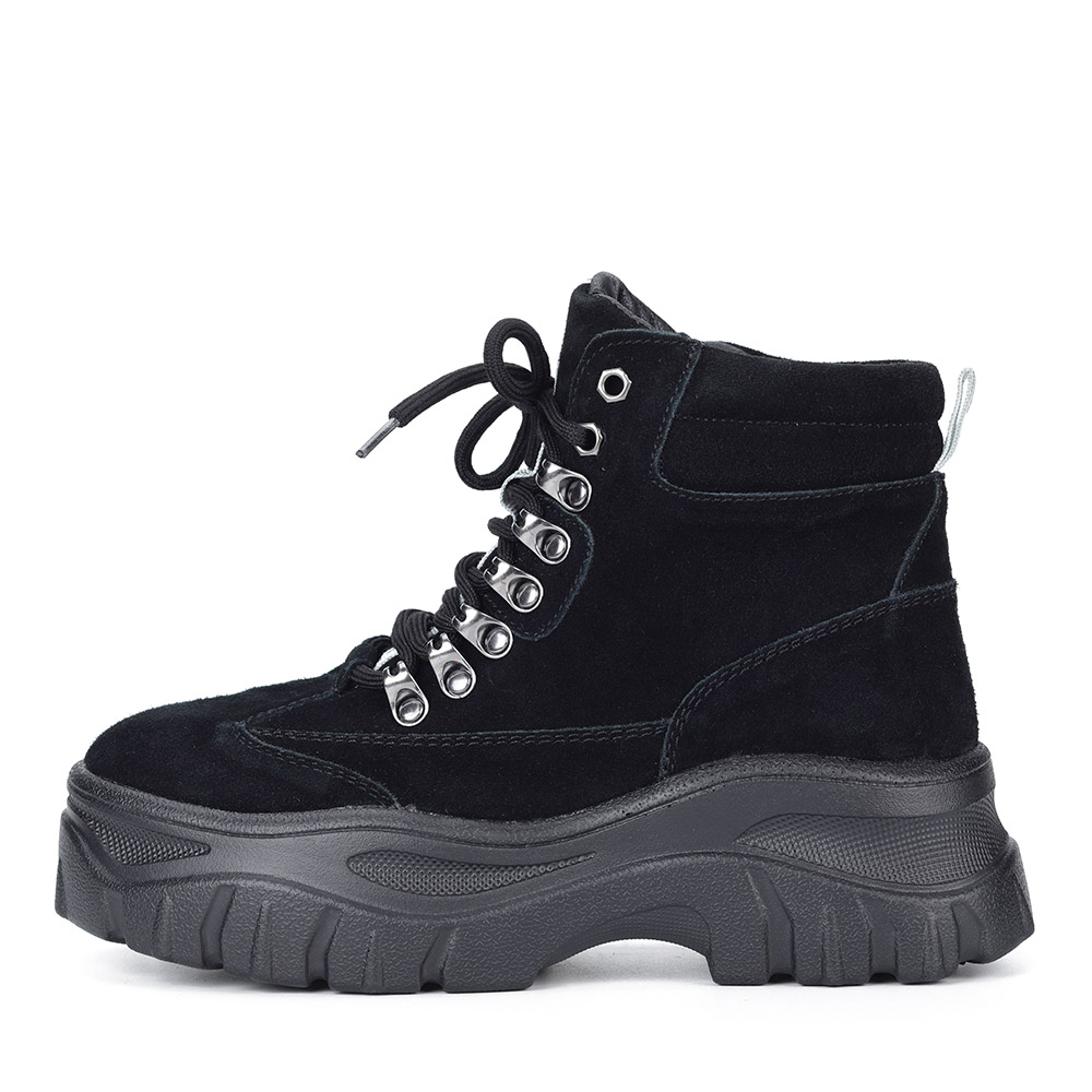 Черные ботинки из велюра Respect