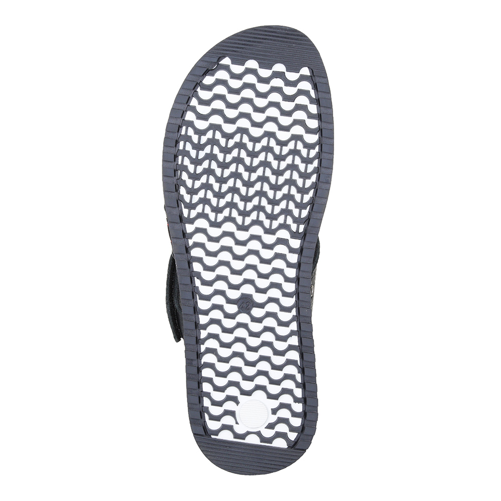 Черные кожаные шлепанцы Respect