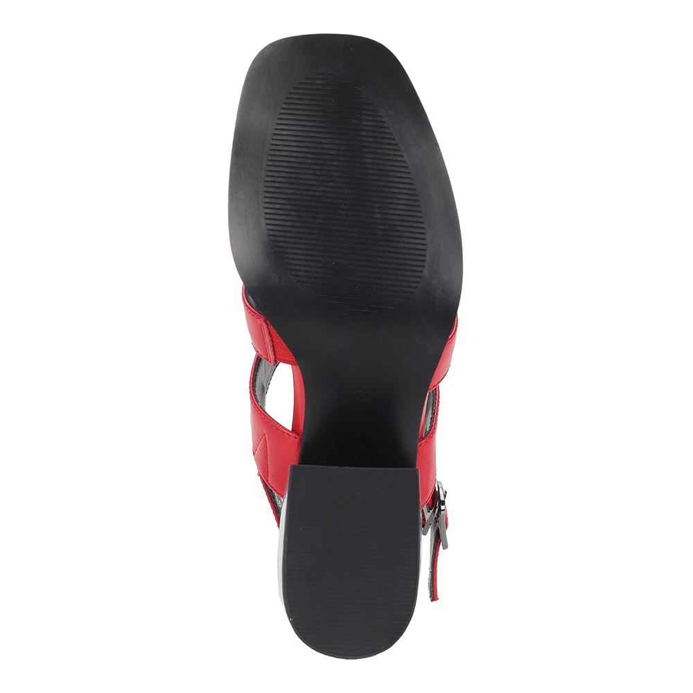 Красные босоножки на каблуке Respect