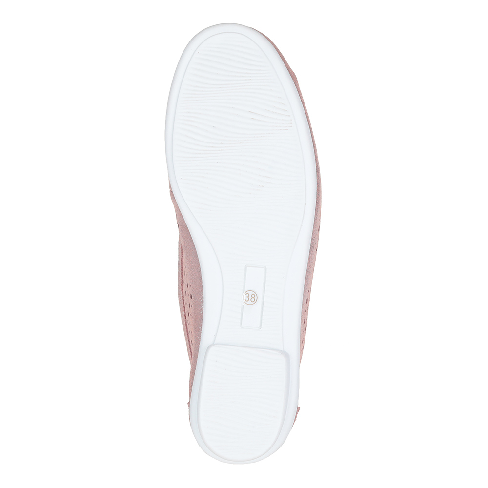 Розовые мокасины из перфорированной кожи Respect