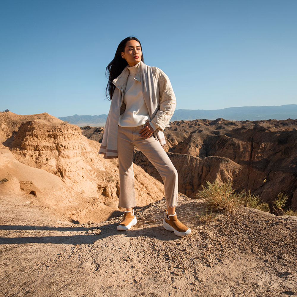 Бежевые зимние ботинки из натурального велюра RESPECT PREMIUM