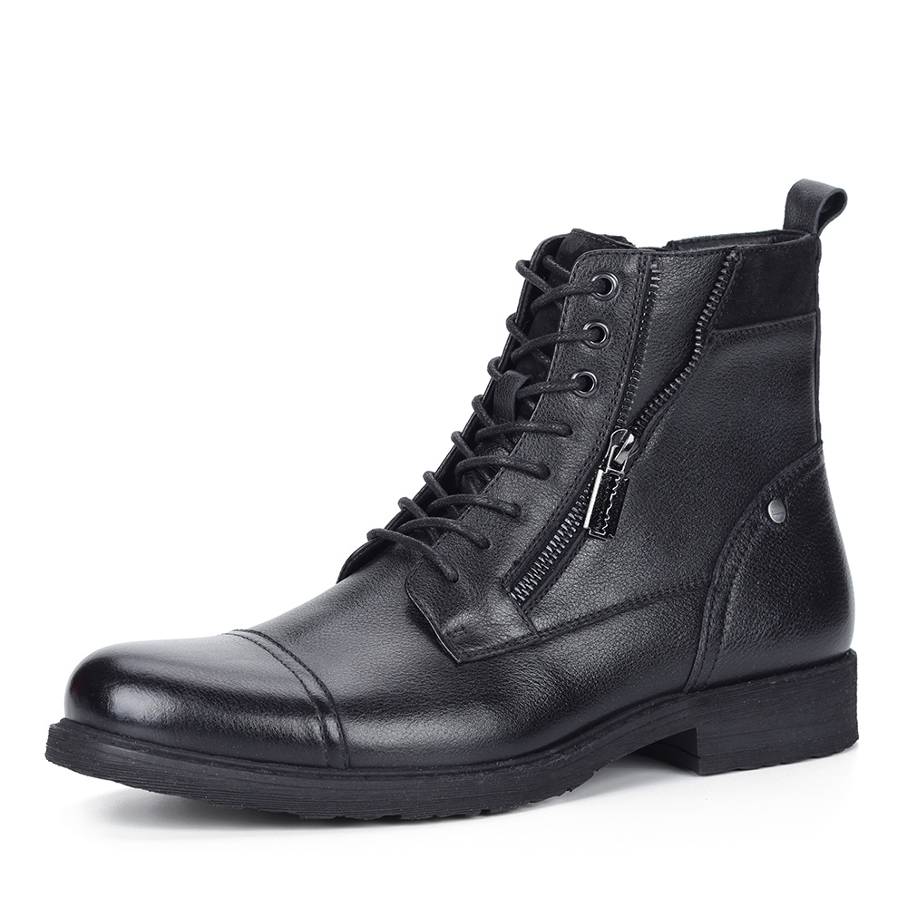 Высокие ботинки из кожи в черном цвете Respect