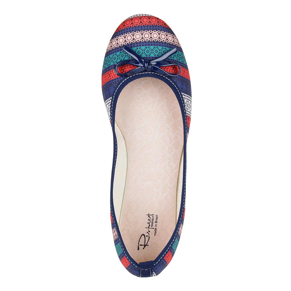 Балетки в разноцветную полоску Respect