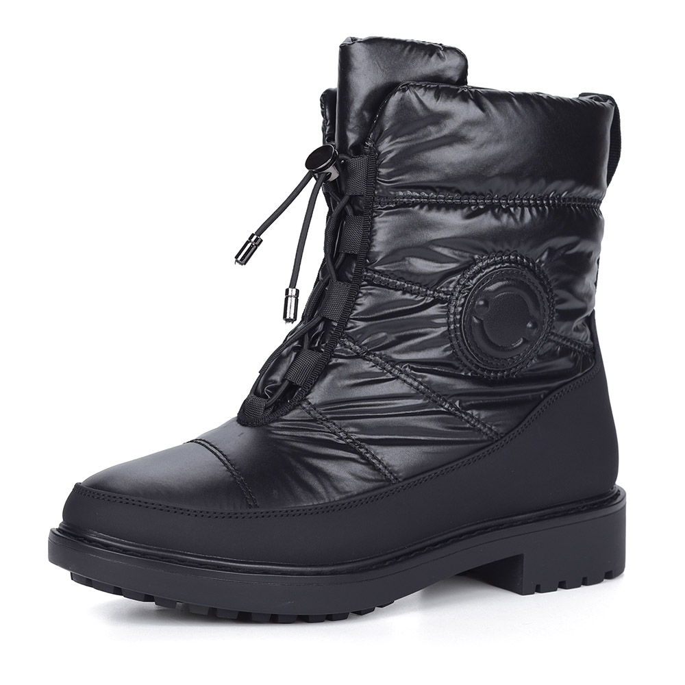 Черные дутики с металлическим блеском Respect