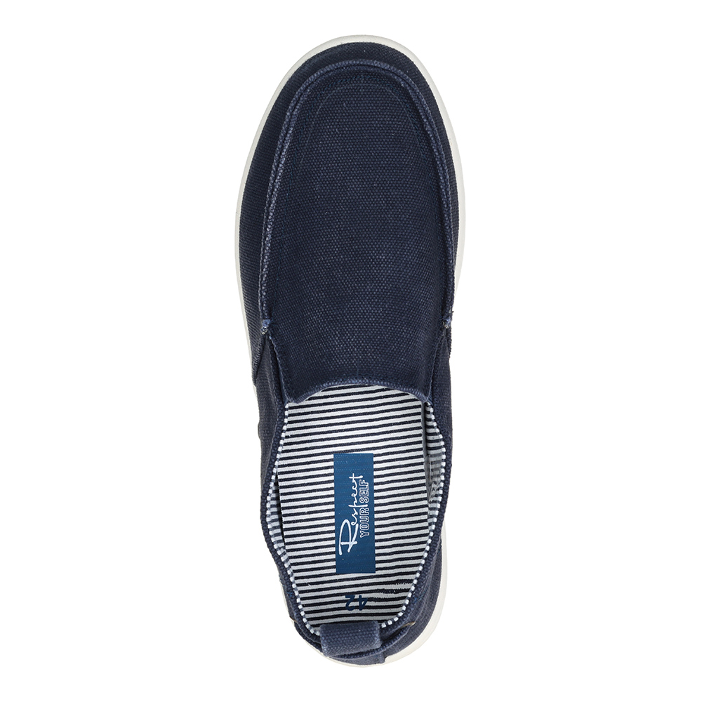 Джинсовые слипоны на белой подошве Respect