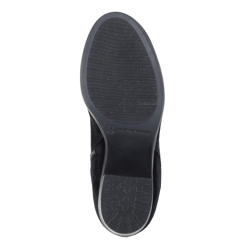 Черные сапоги из велюра на шерсти Respect