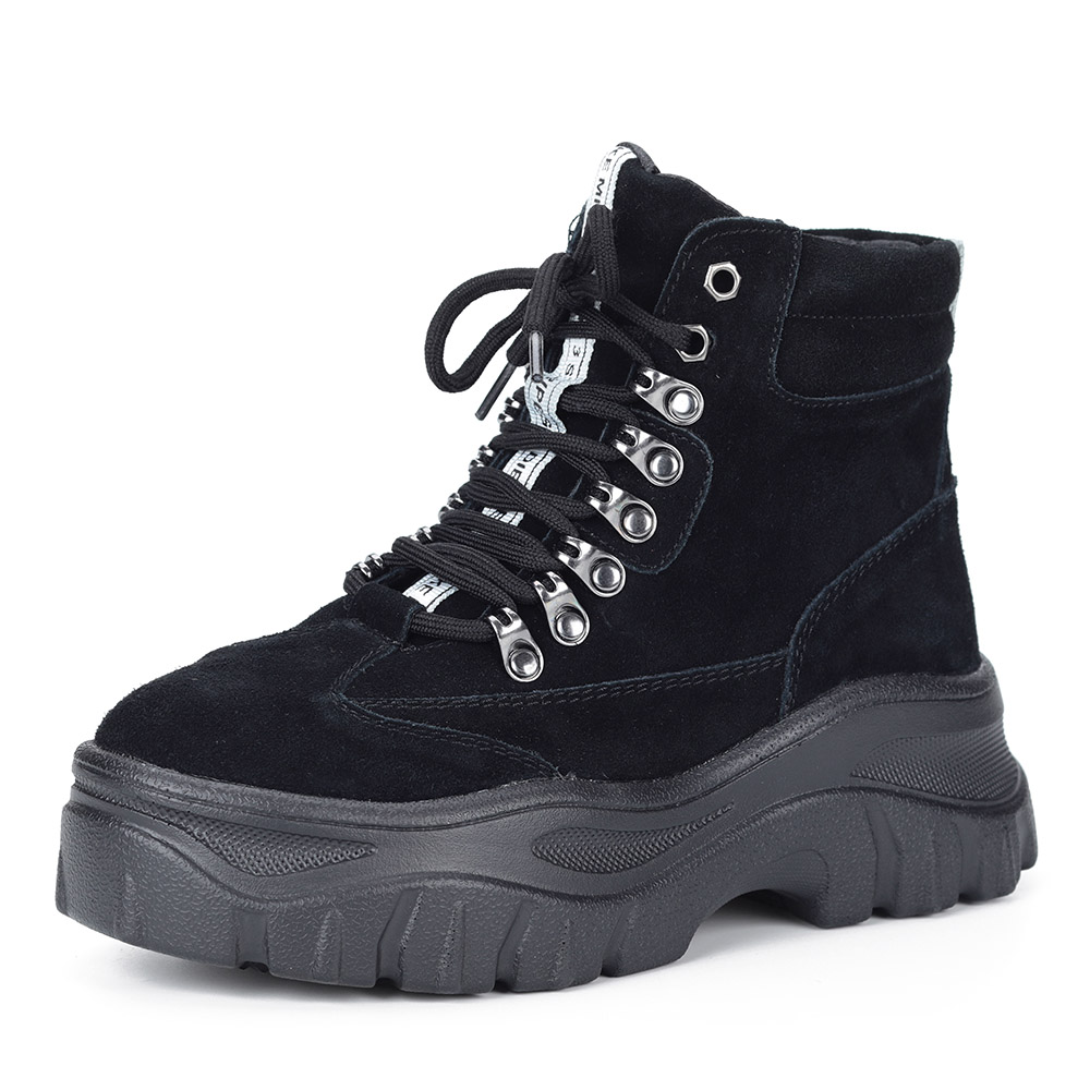 Черные ботинки из велюра Respect