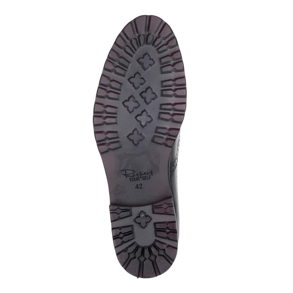 Черные кожаные броги Respect