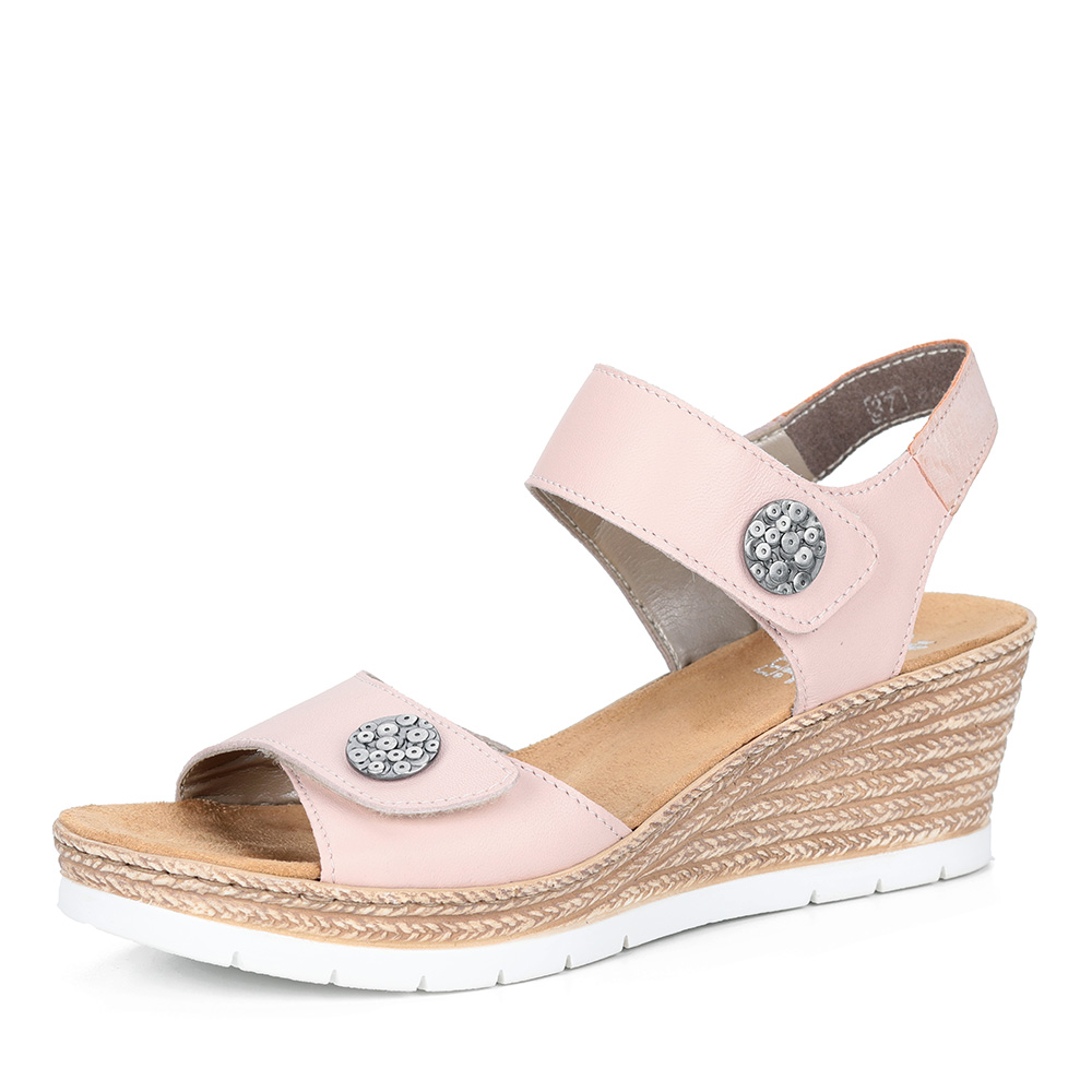 Розовые босоножки Rieker