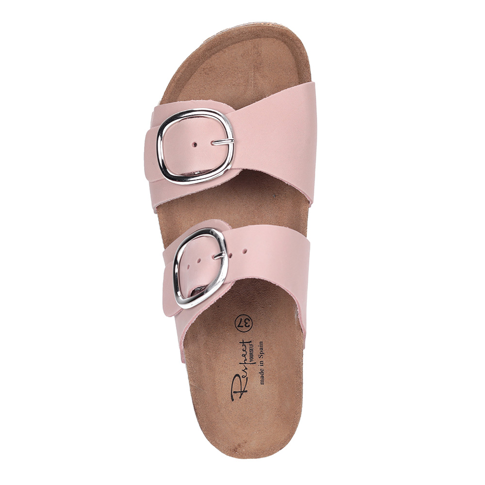 Комфортные шлепанцы с пряжками Respect