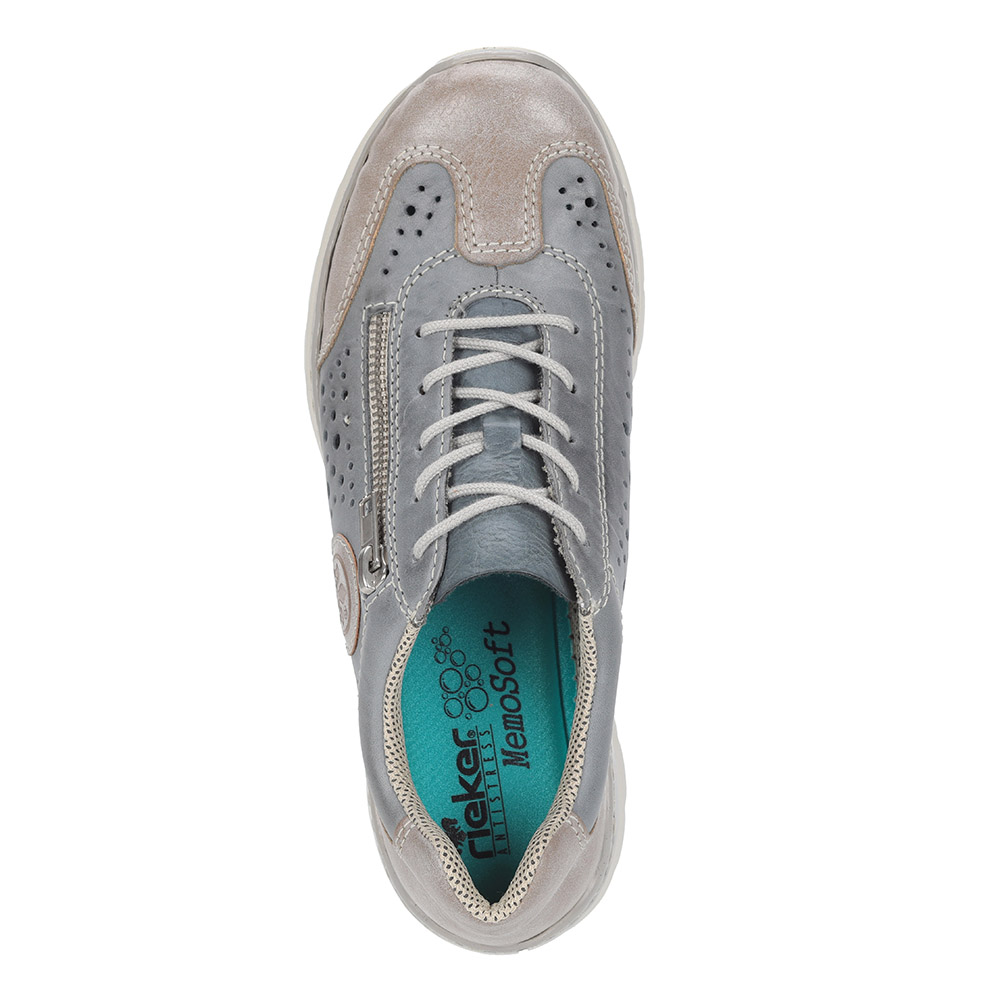 Серые кроссовки с перфорированным узором Rieker