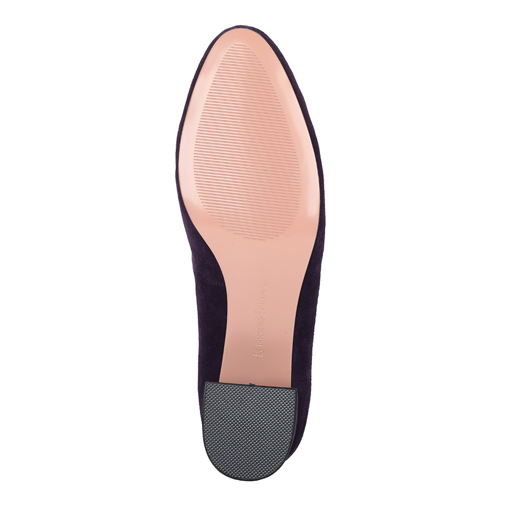 Фиолетовые декорированные туфли из велюра Respect