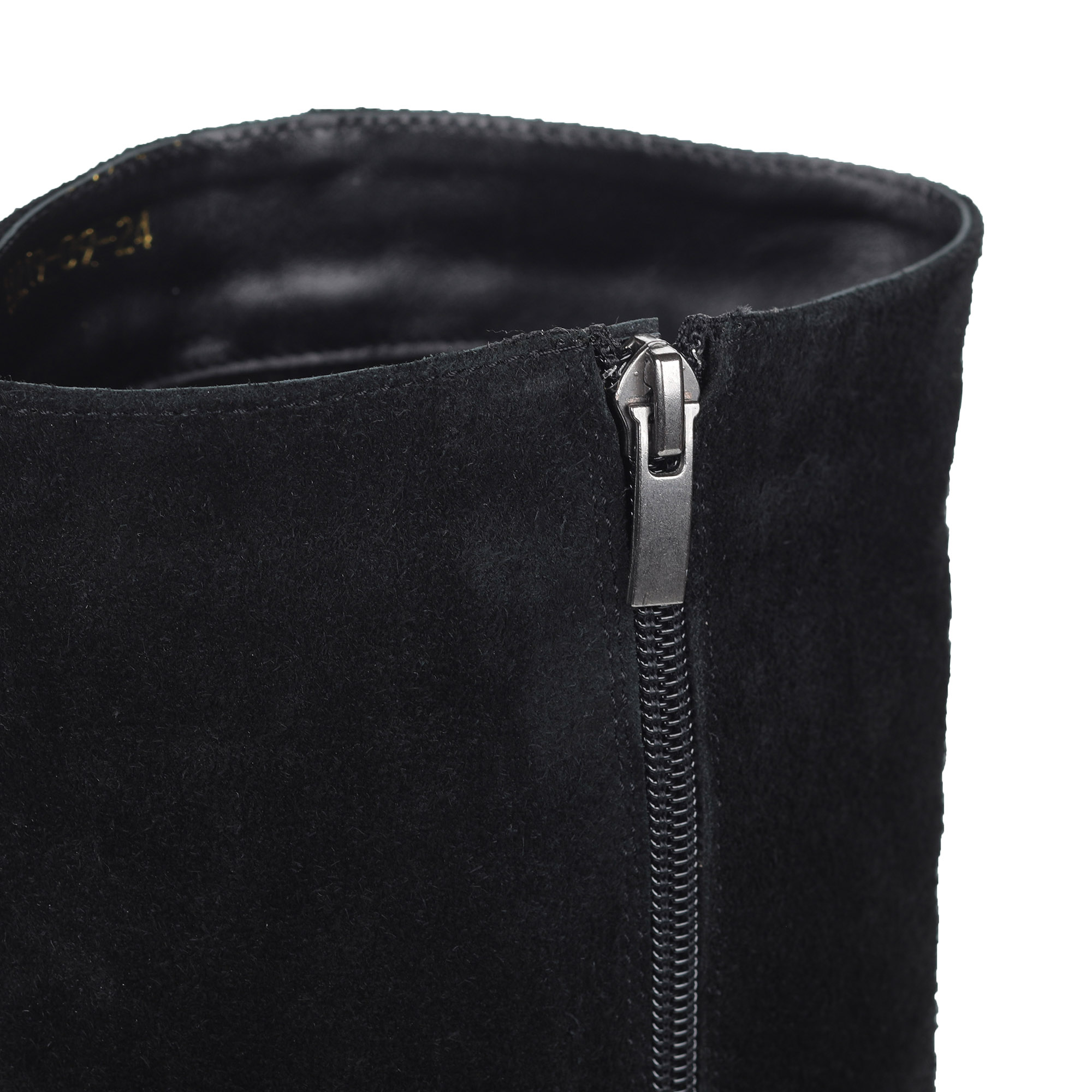 Черные сапоги с декоративными ремешками Respect