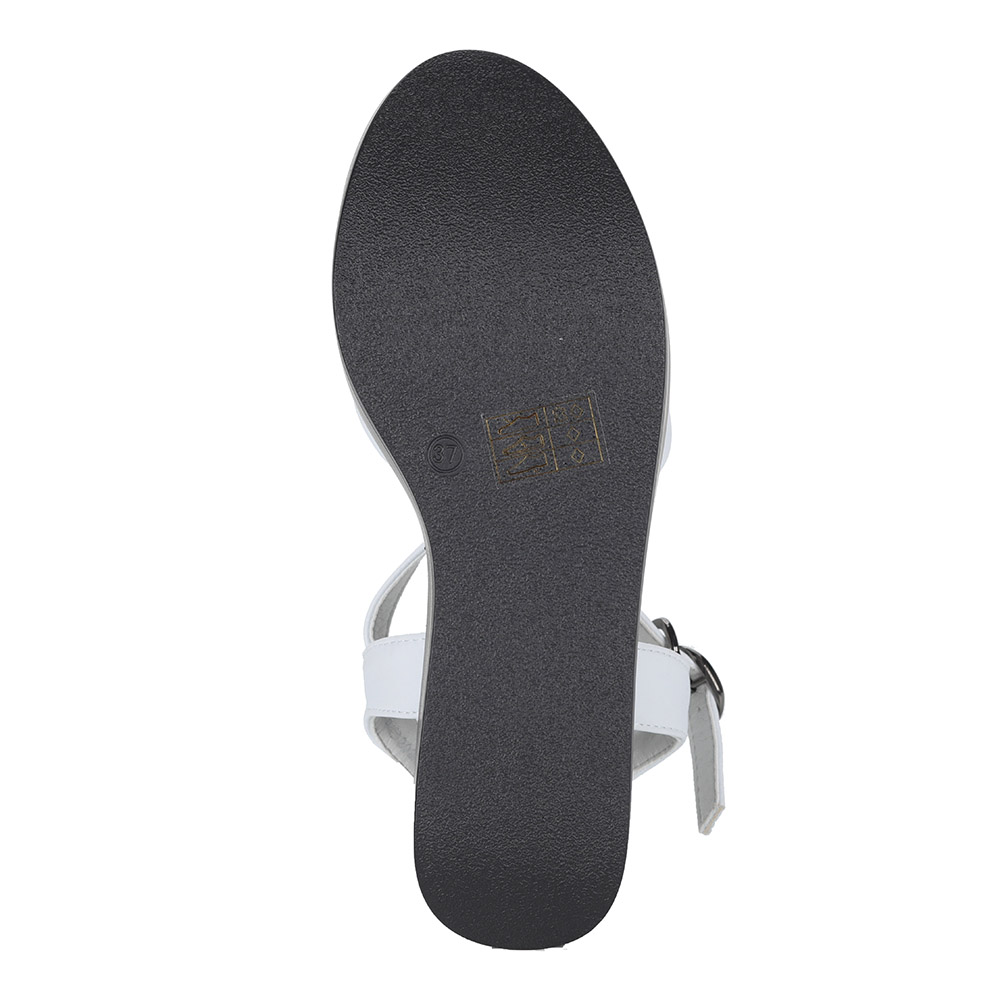 Белые босоножки из кожи Respect