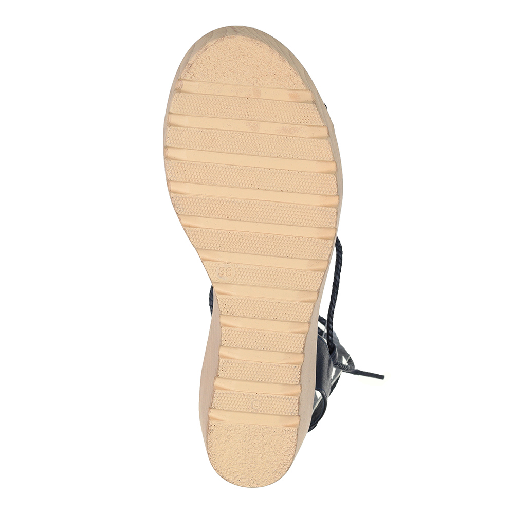 Синие босоножки на высокой платформе Respect