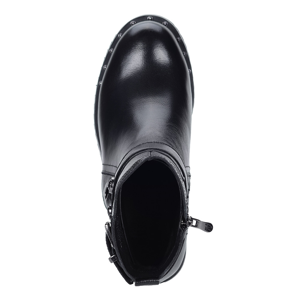 Черные кожаные ботинки с ремешком и пряжкой Respect