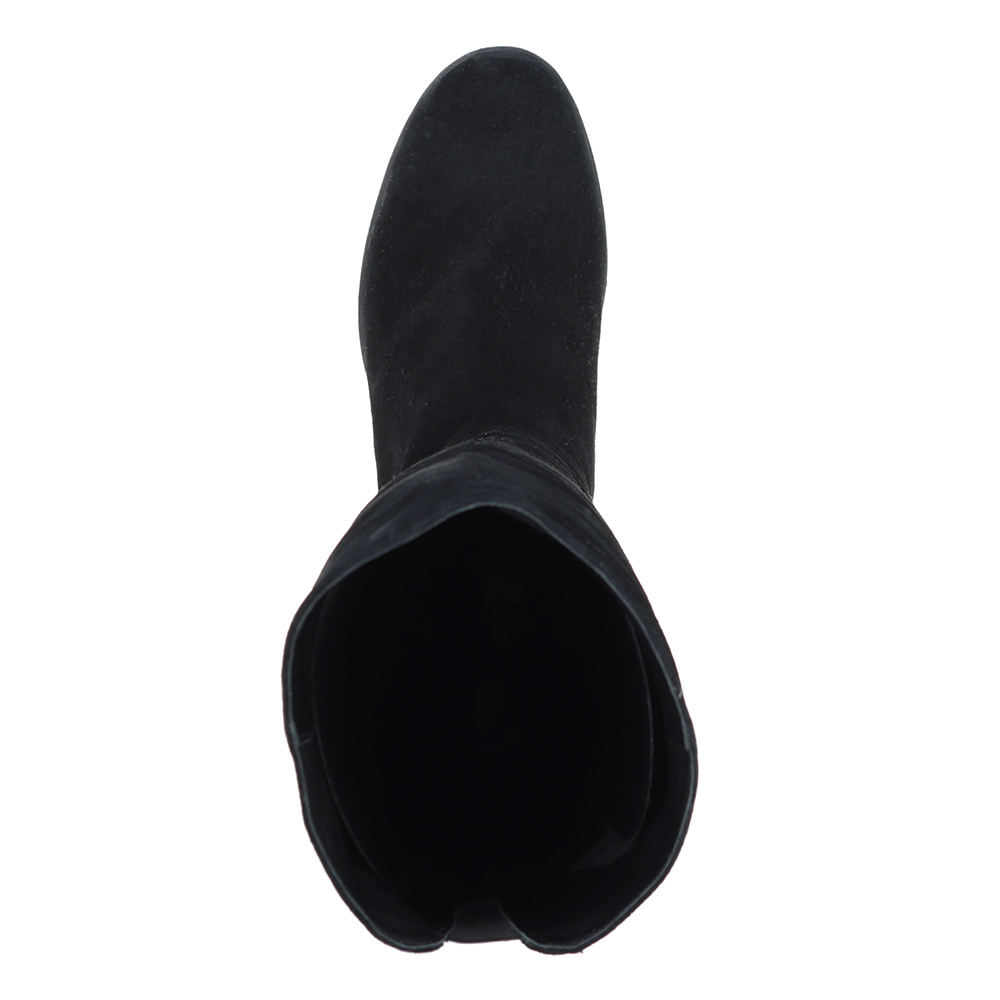 Черные сапоги на низком квадратном каблуке Respect