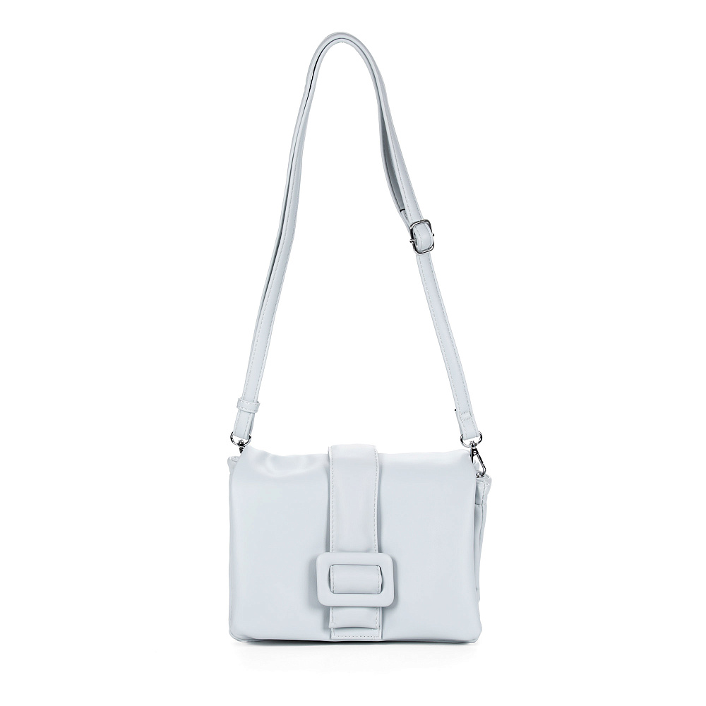 Голубая сумка из экокожи с пряжкой Respect