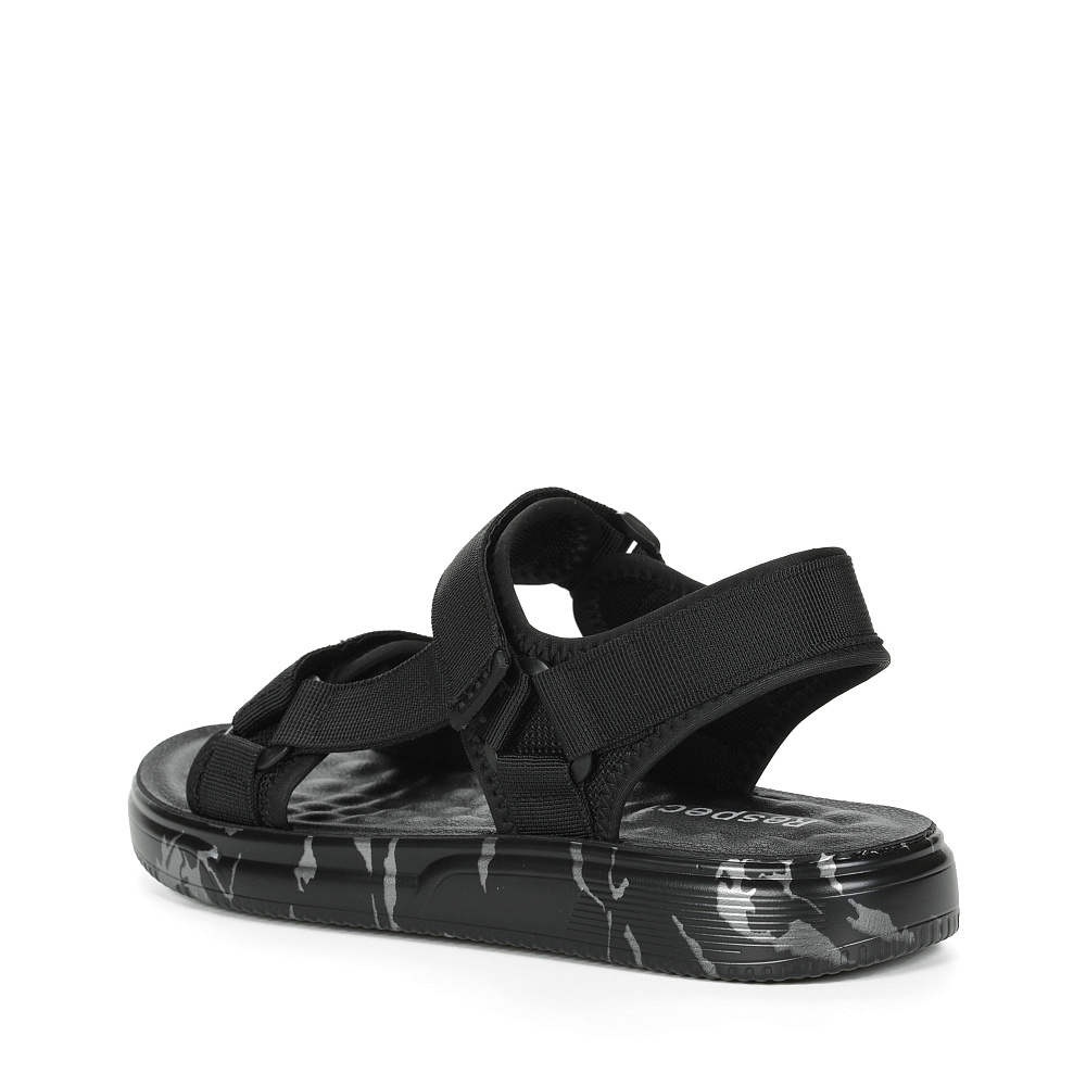 Черные сандалии из текстиля Respect