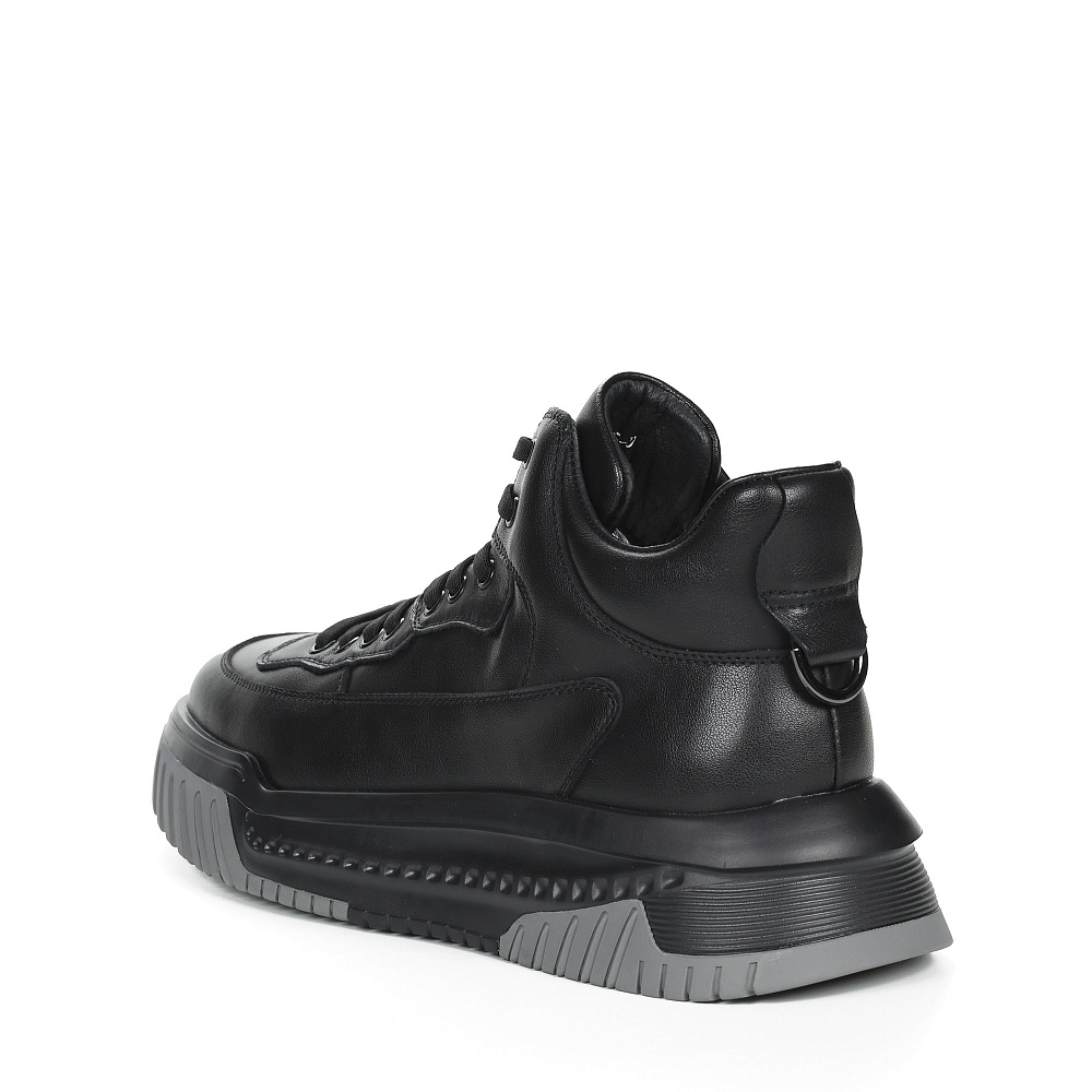 Черные кроссовки из гладкой кожи Respect