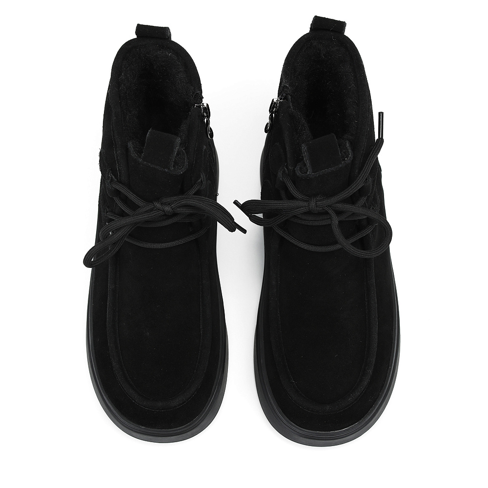 Черные угги из бархатистого велюра Respect