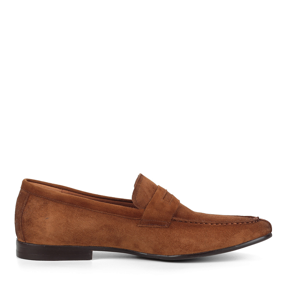 Рыжие лоферы из велюра Respect