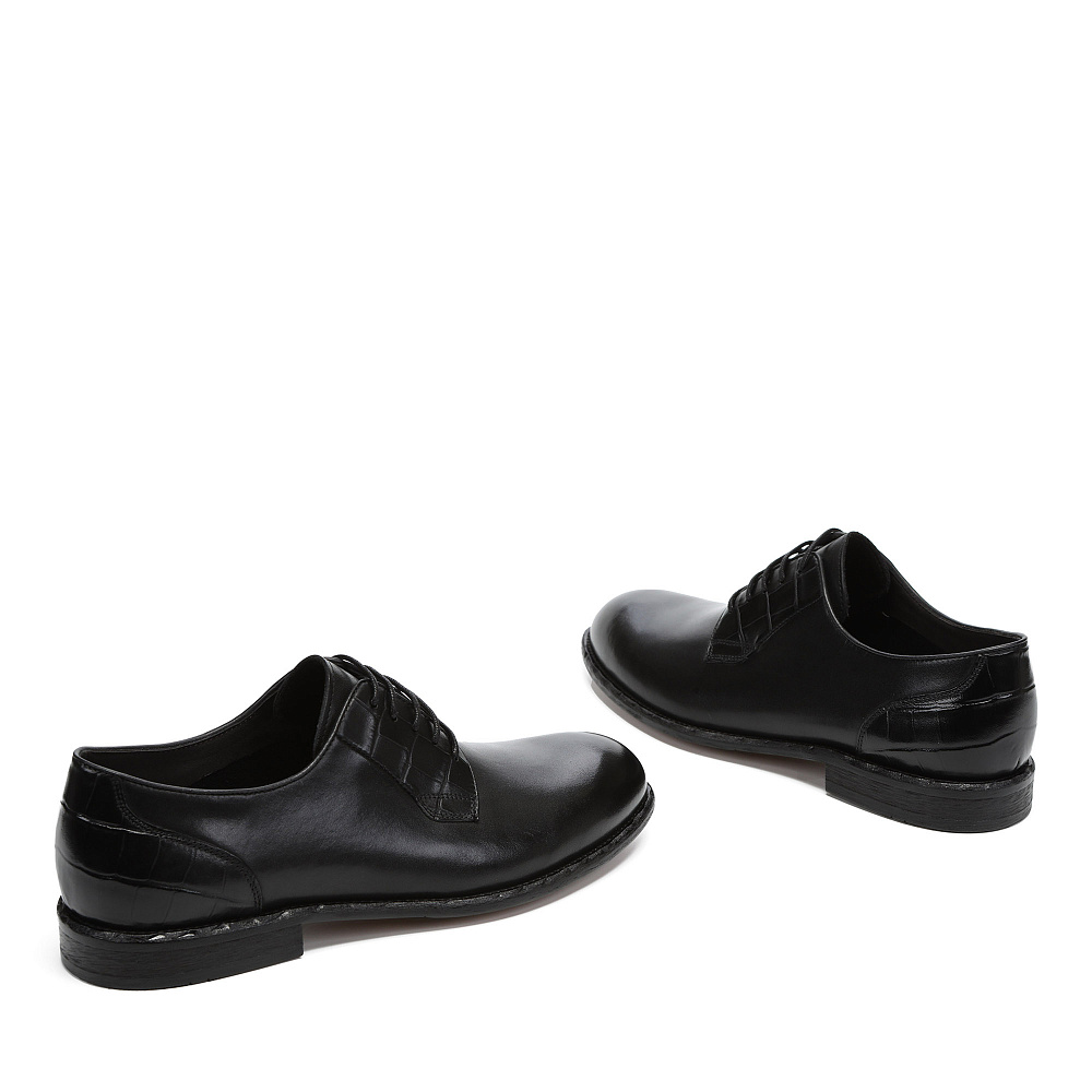 Черные полуботинки дерби из гладкой кожи RESPECT PREMIUM