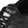 Черные кроссовки из кожи без подкладки на утолщенной контрастной подошве