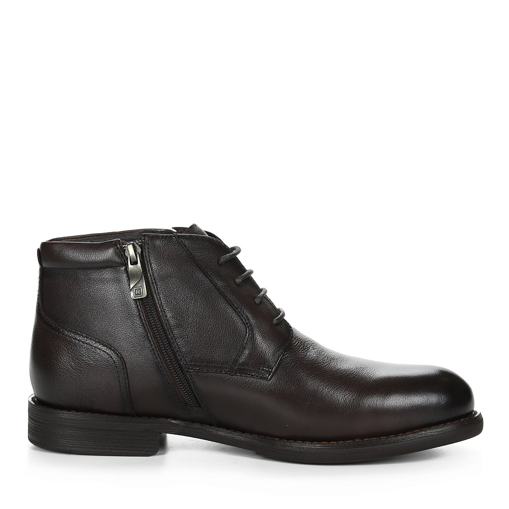 Коричневые зимние ботинки из гладкой кожи Respect