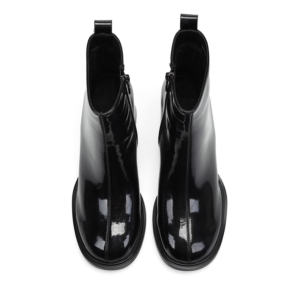 Черные ботильоны из лаковой кожи Respect