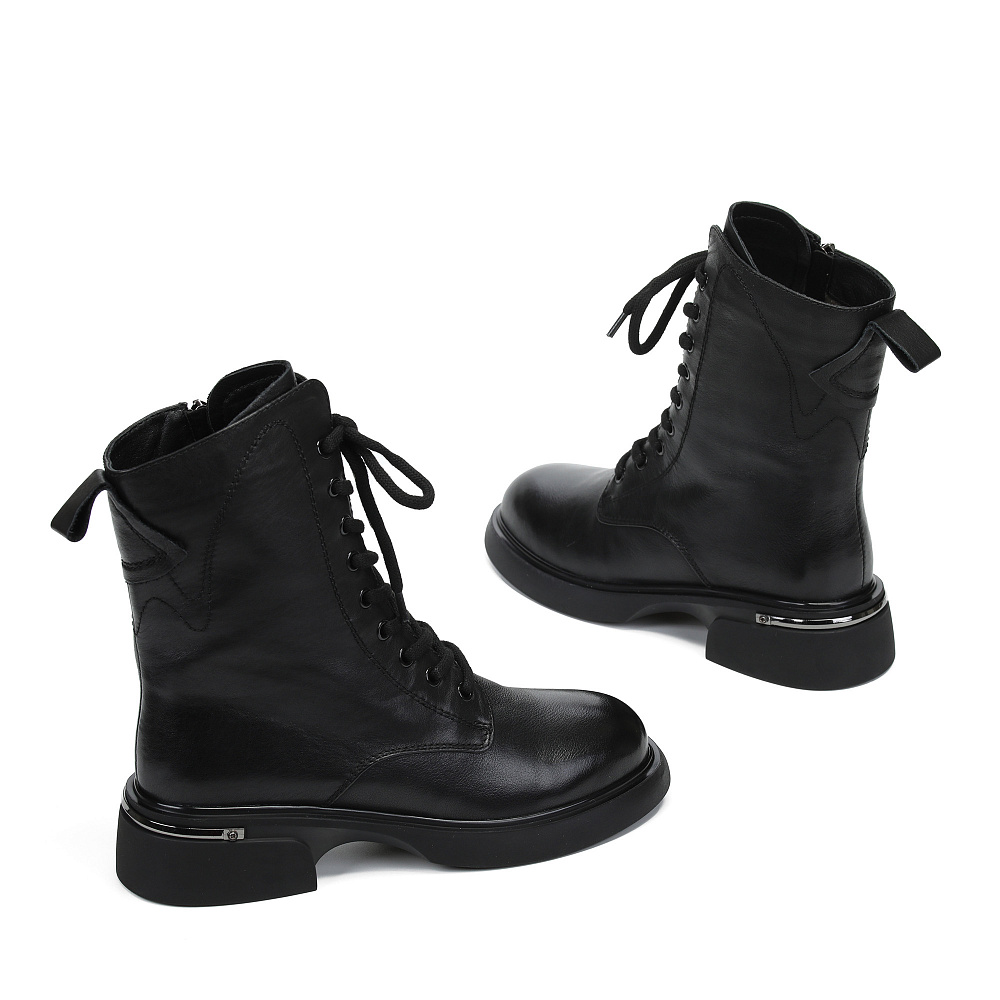 Черные ботинки из кожи Respect