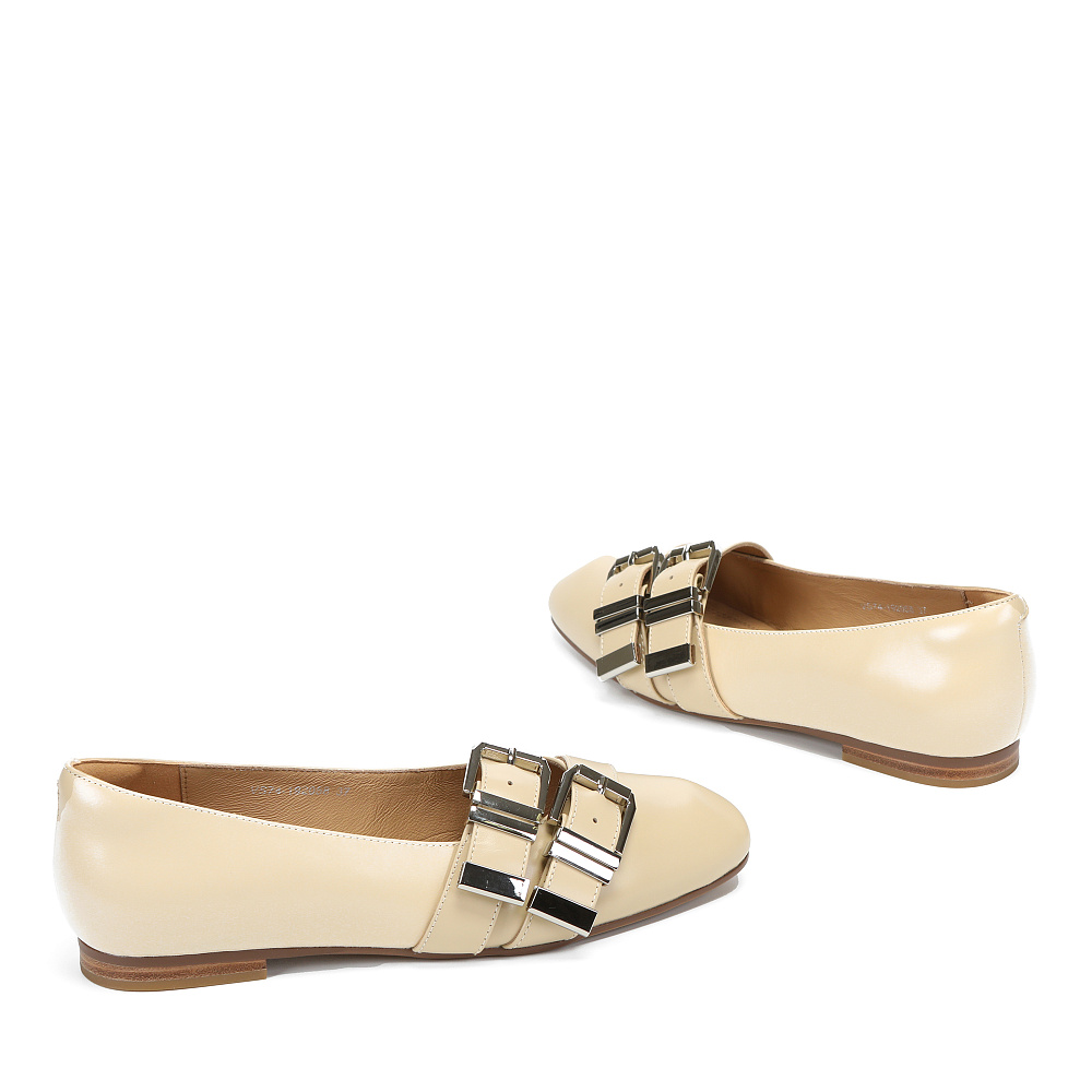 Бежевые балетки из гладкой кожи RESPECT PREMIUM