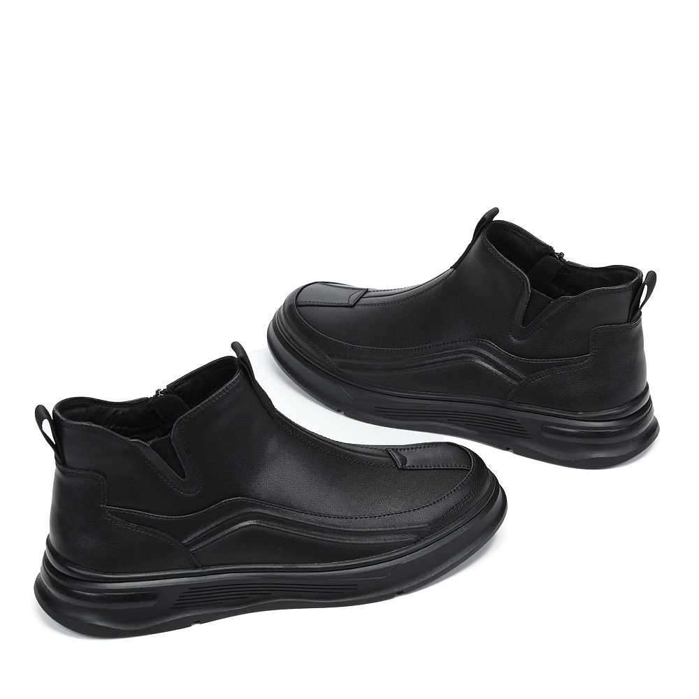 Черные ботинки из кожи Respect