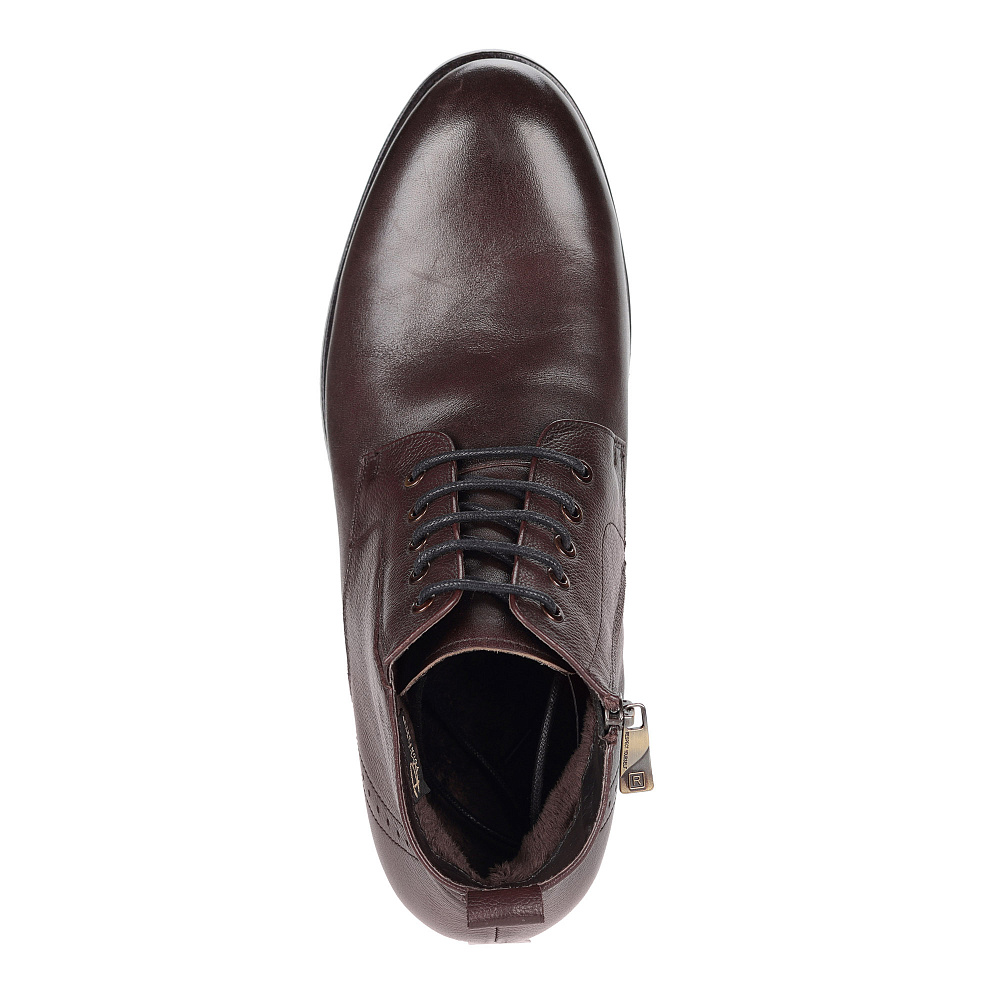 Коричневые ботинки из кожи на шнуровке Respect