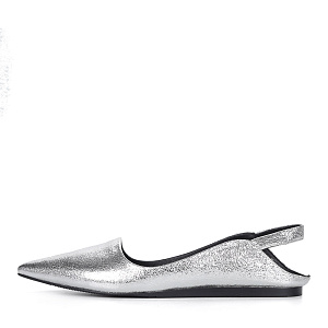 Серебряные открытые туфли