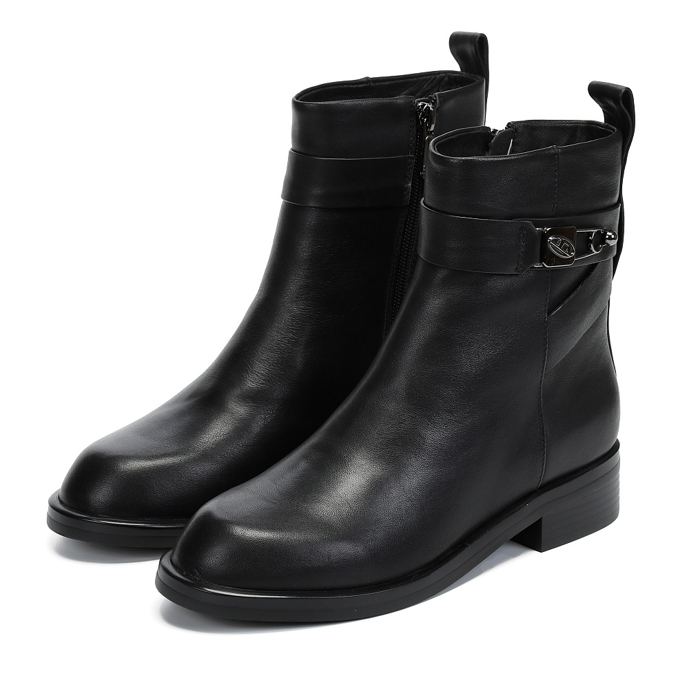 Черные зимние ботинки из кожи RESPECT PREMIUM