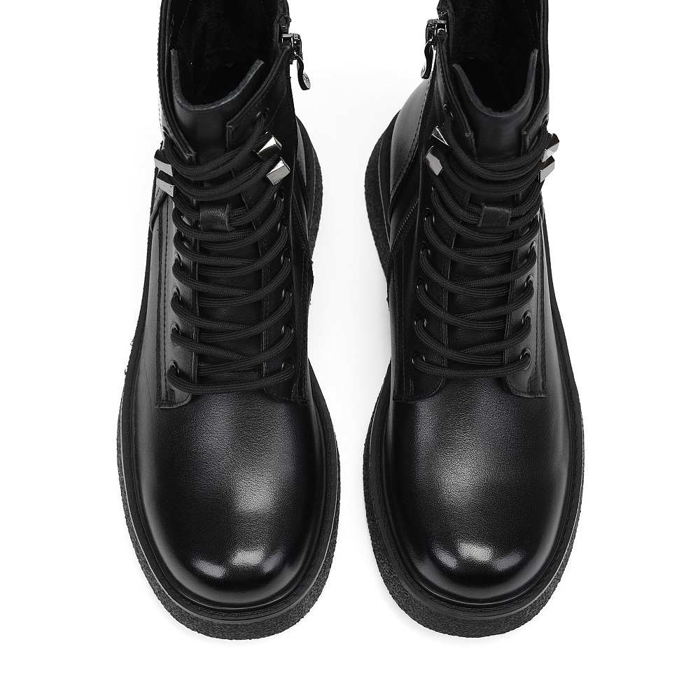 Черные ботинки из кожи Respect
